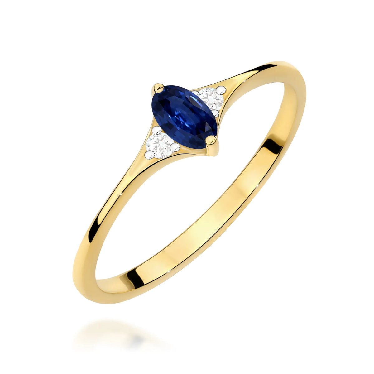 zlatý prsteň s 0,30 ct zafírom a 0,04 ct diamantmi w0681-sab-01