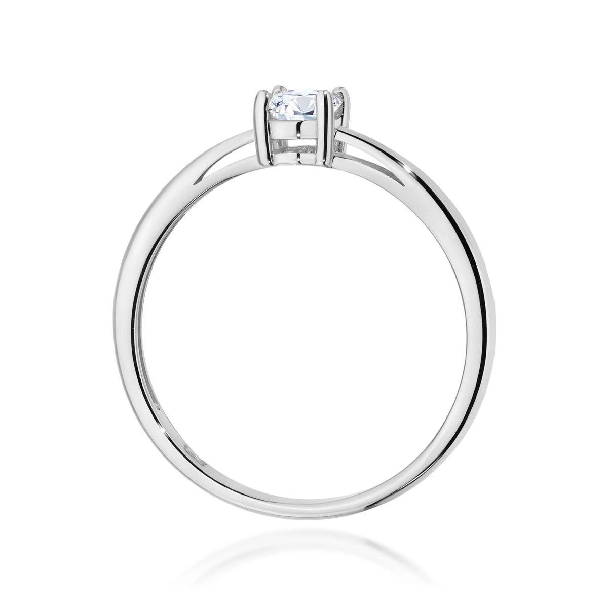 Diamond Engagement Ring in 585 White Gold