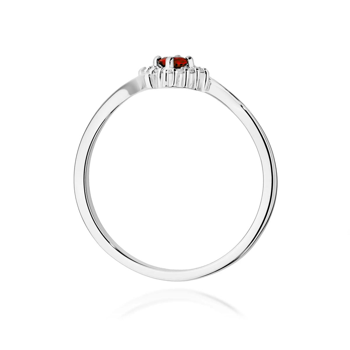 zlatý prsteň s 0,15 ct rubínom a 0,06 ct diamantmi w0702-rur-01