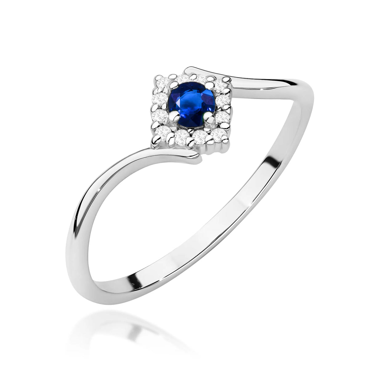 zlatý prsteň s 0,15 ct zafírom a 0,06 ct diamantmi w0702-sab-01