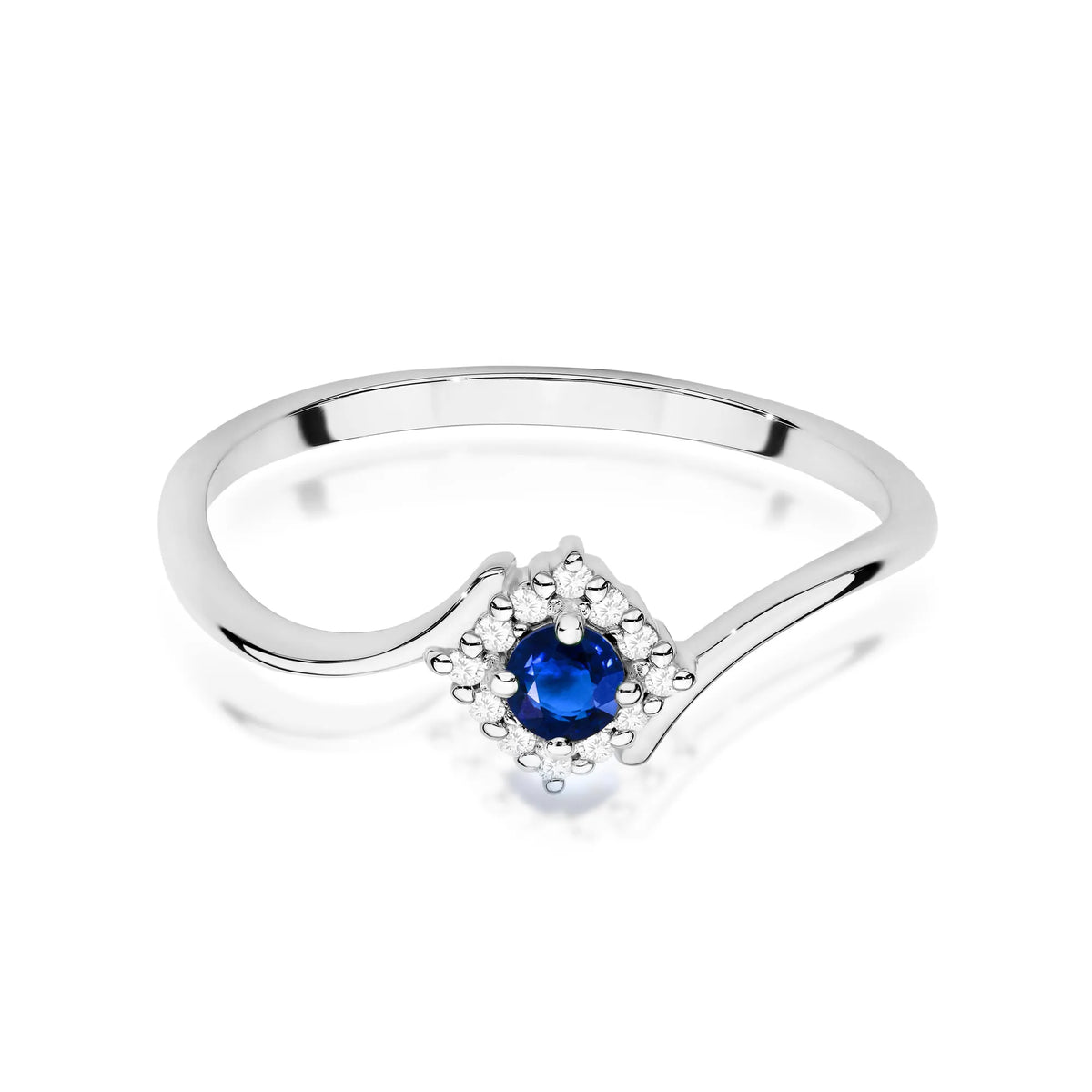 zlatý prsteň s 0,15 ct zafírom a 0,06 ct diamantmi w0702-sab-01