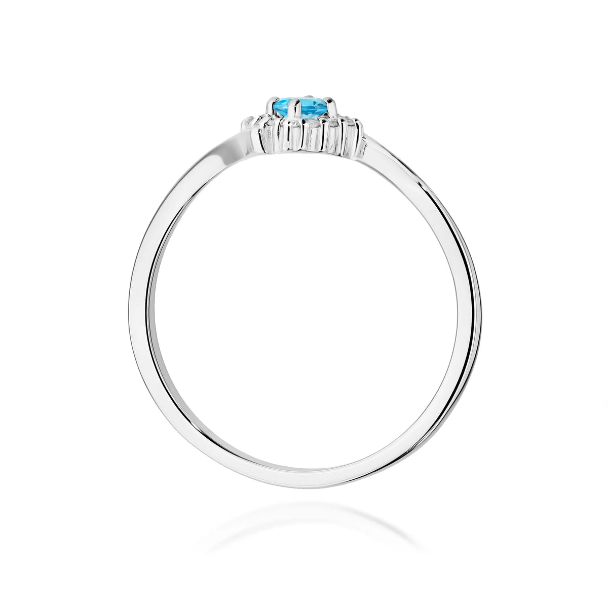 zlatý prsteň s topásom 0,15 ct a diamantmi 0,06 ct w0702-tob-01