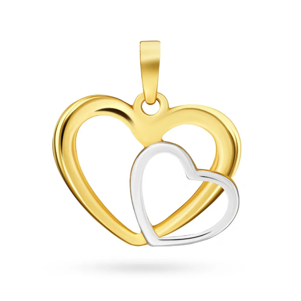 two-color-gold-pendant-angel-heart-zirconia-z-gw-150-585