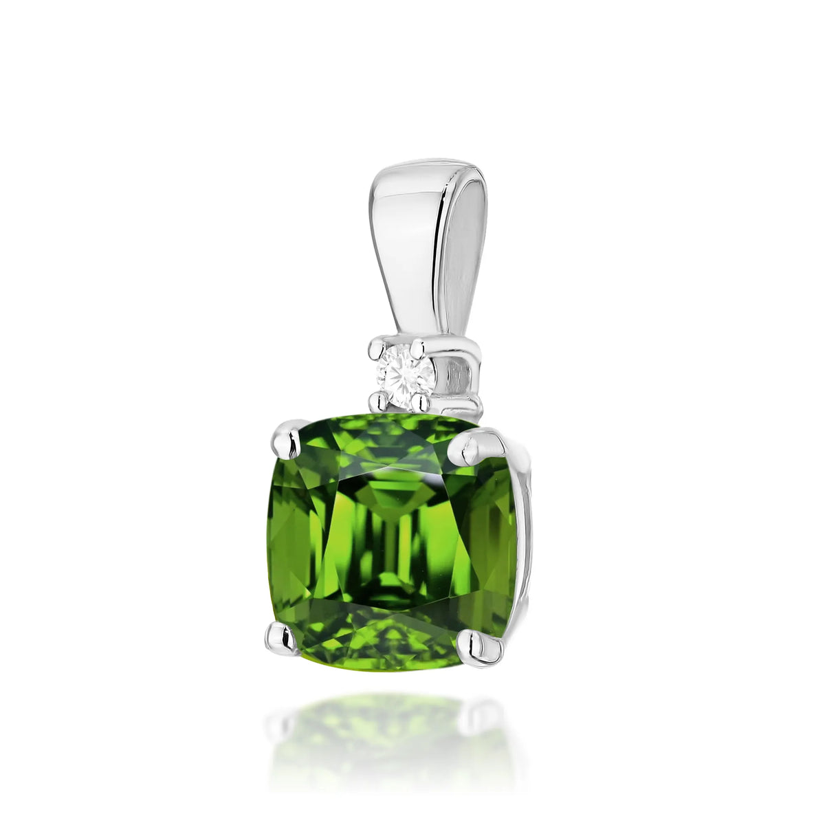 zlatý prívesok s 1,00 ct olivínom a 0,0145 ct diamantmi z0003-peg-01