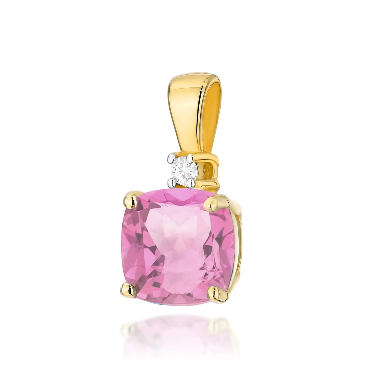 zlatý prívesok s 1,10 ct ružovým topásom a 0,0145 ct diamantmi z0003-top-01