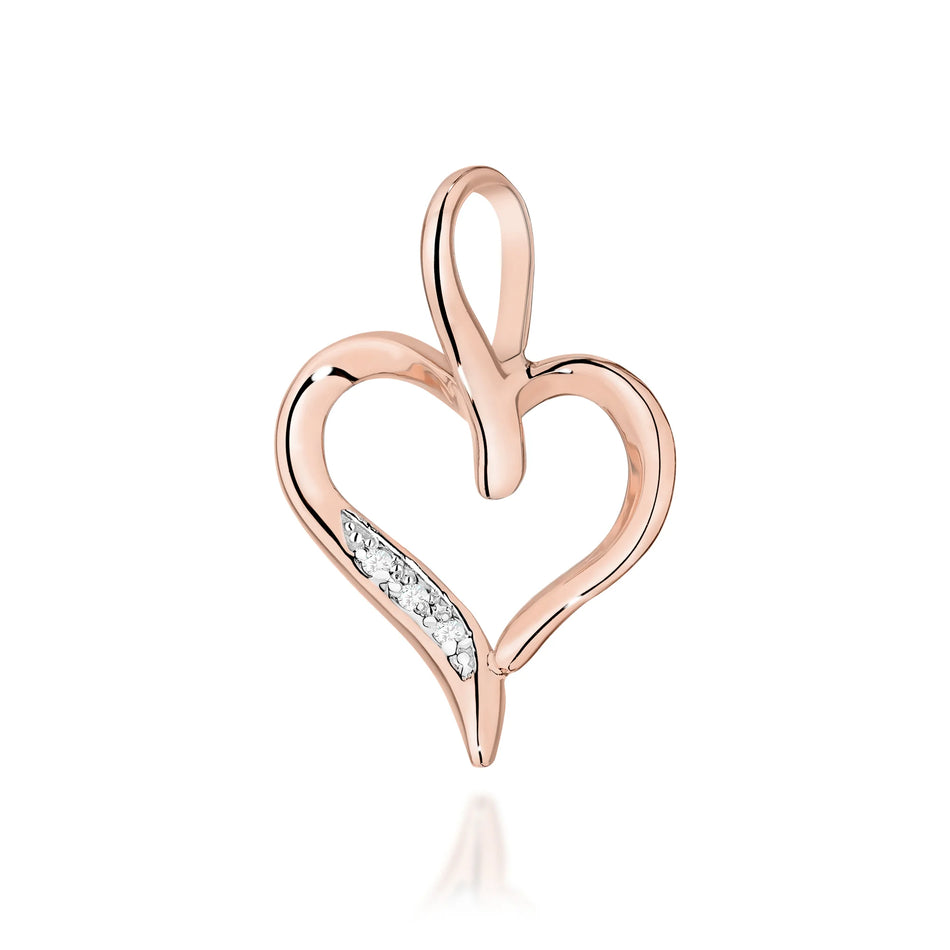 Gold Pendant with 0.015ct Diamonds