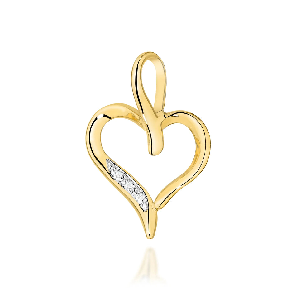 Gold Pendant with 0.015ct Diamonds