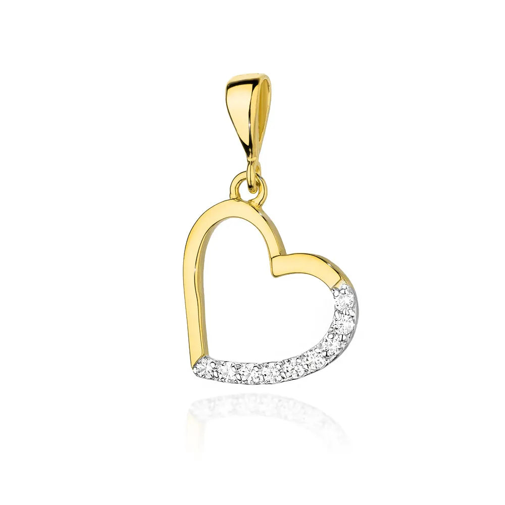 zlatý prívesok so 0,131 ct diamantmi z0018-diw-01