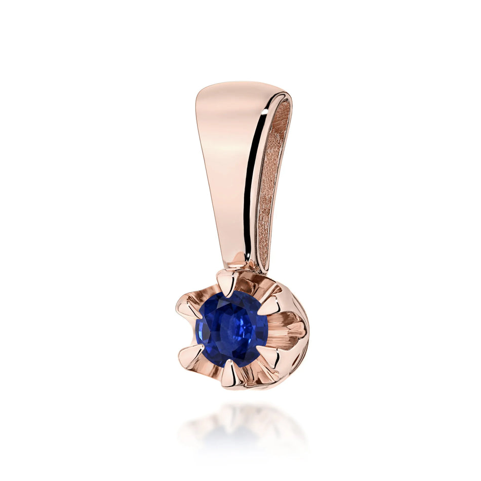 Gold Pendant with 0.15ct Sapphire