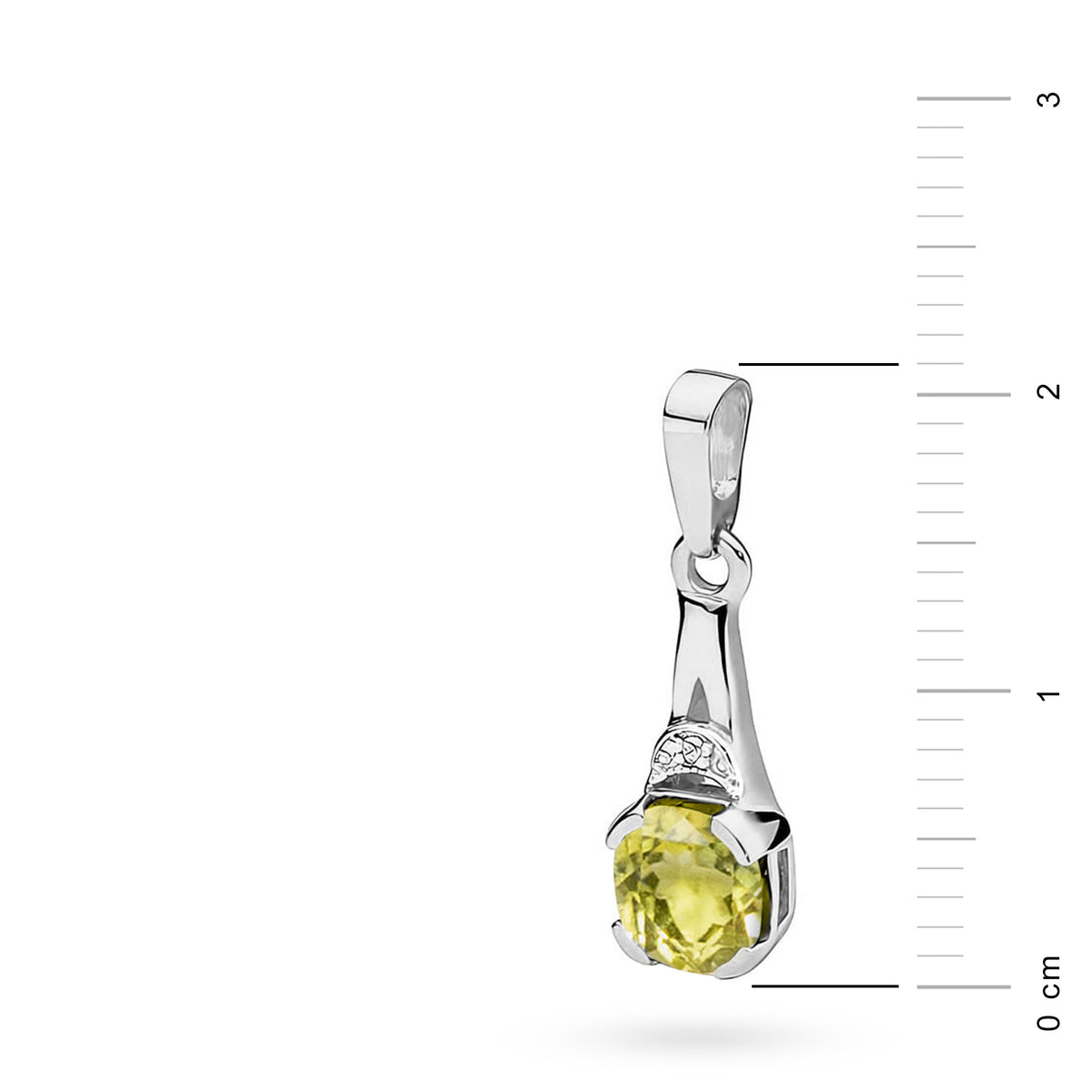 zlatý prívesok s 1,00 ct olivínom a 0,005 ct diamantmi z0040-peg-01