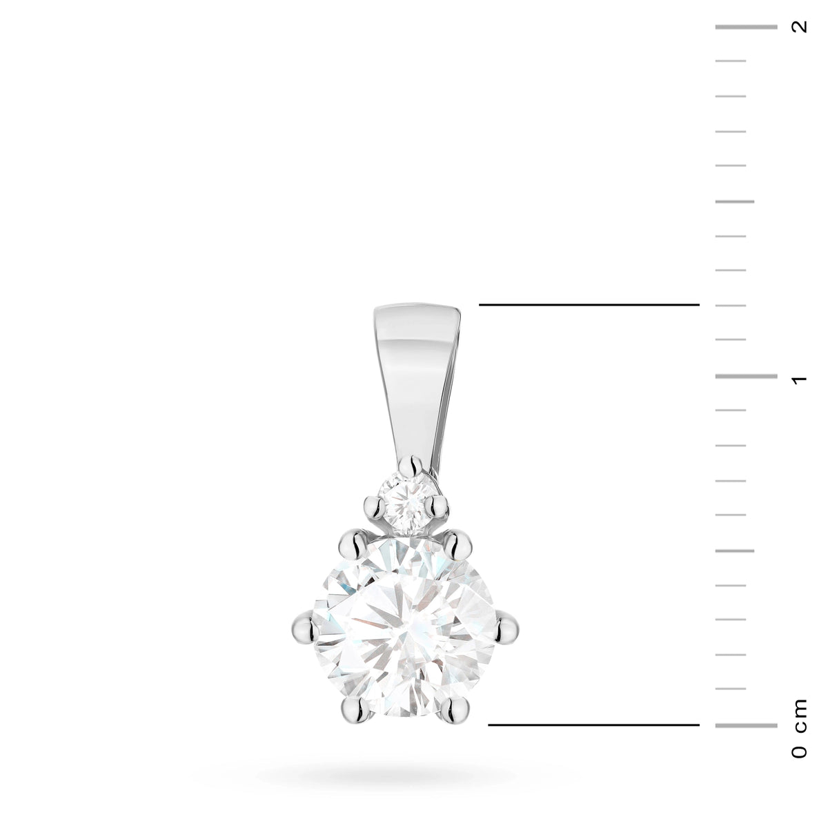 zlatý prívesok s 0,50 ct laboratórnym diamantom a 0,015 ct laboratórnymi diamantmi z0076-ldw-01