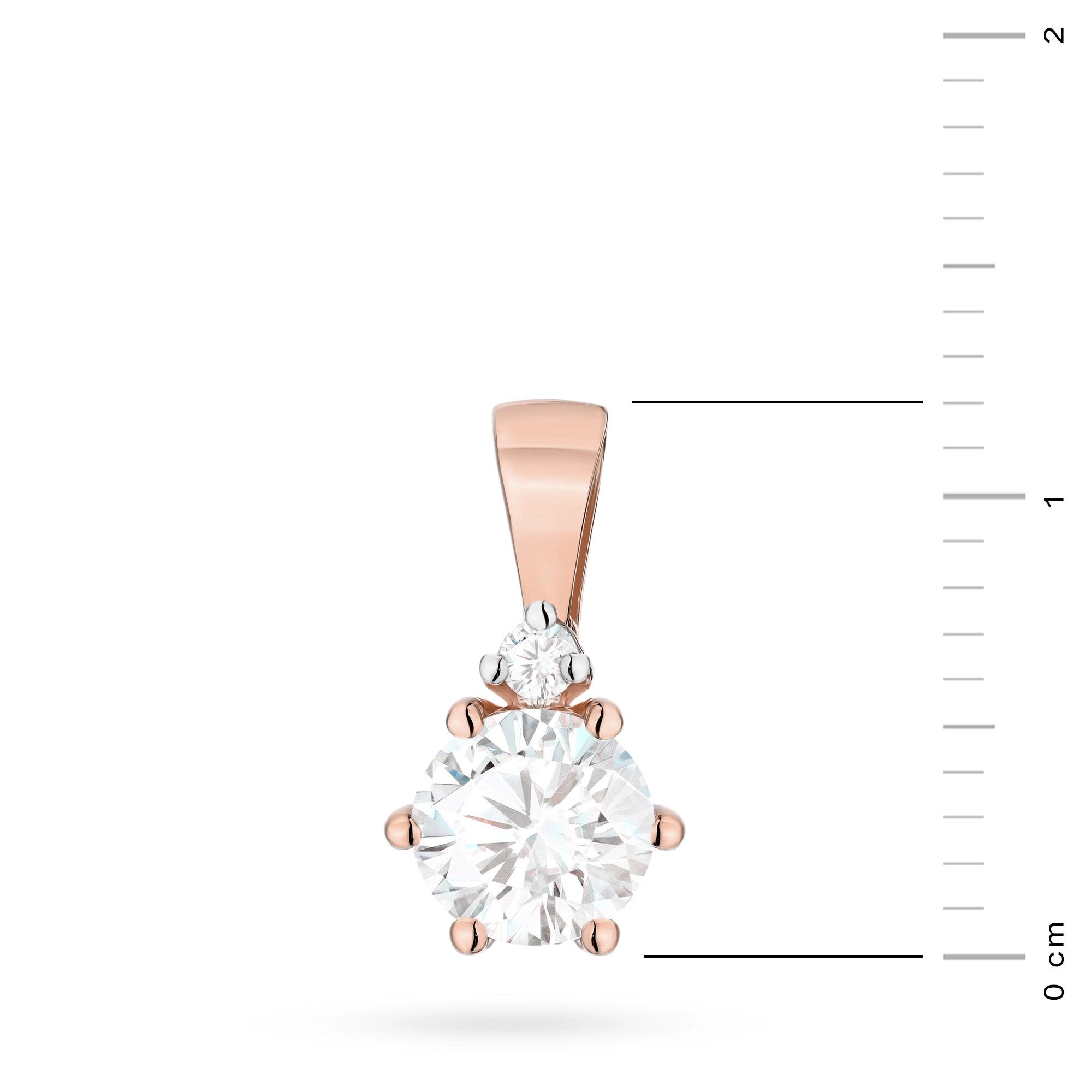 zlatý prívesok s 0,50 ct laboratórnym diamantom a 0,015 ct laboratórnymi diamantmi z0076-ldw-01