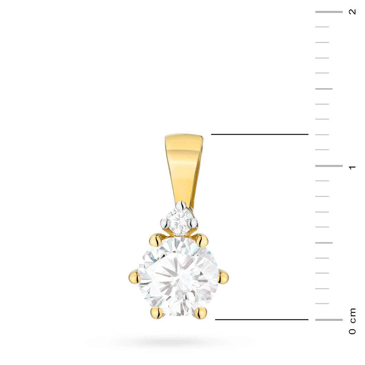 zlatý prívesok s 0,50 ct laboratórnym diamantom a 0,015 ct laboratórnymi diamantmi z0076-ldw-01
