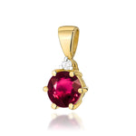 zlatý prívesok s 0,60 ct rubínom a 0,015 ct diamantmi z0076-rur-01