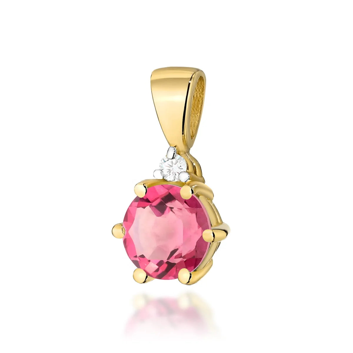 zlatý prívesok s ružovým topásom 0,60 ct a diamantmi 0,015 ct z0076-top-01
