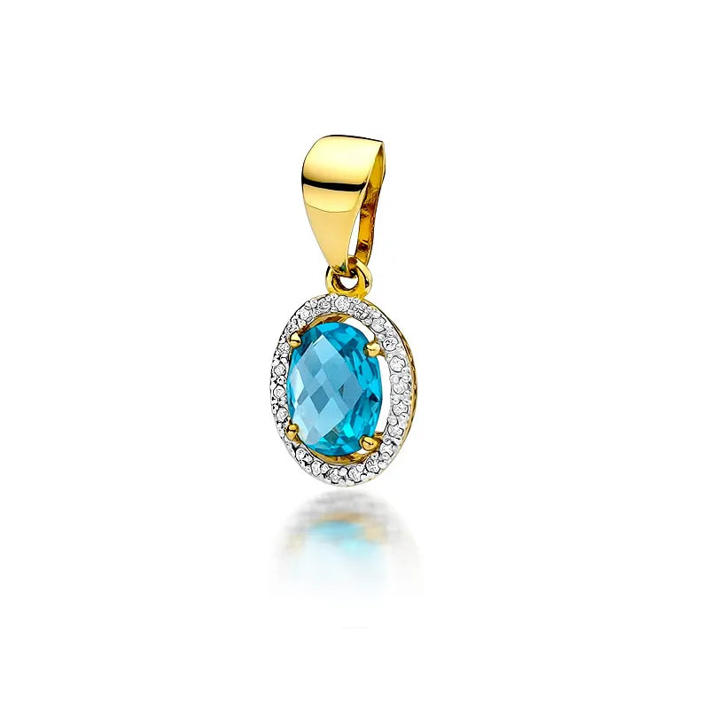 zlatý prívesok s 1,70 ct topásom a 0,11 ct diamantmi z0080-tob-01