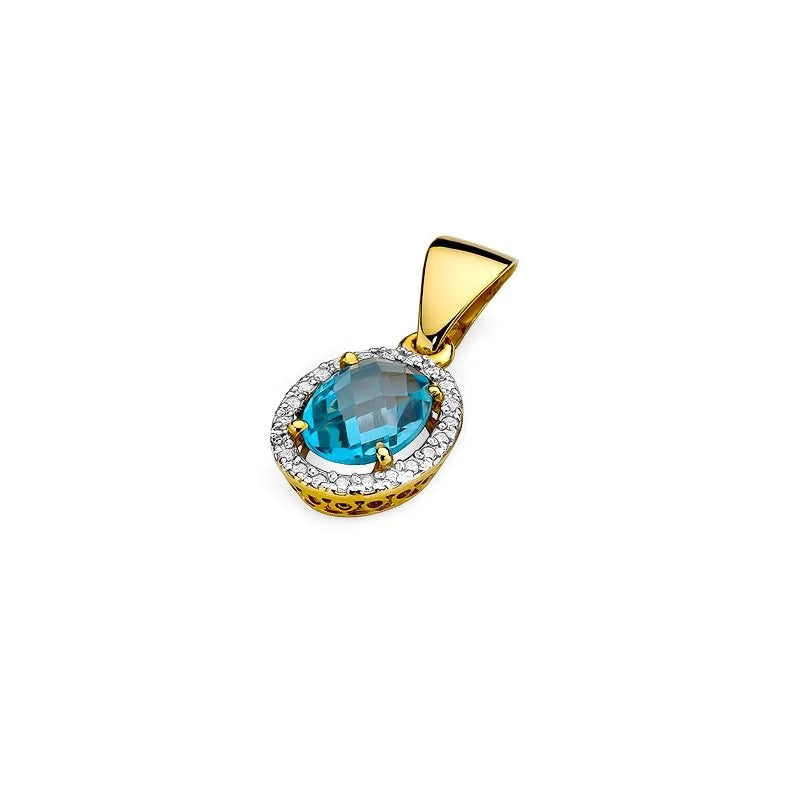 zlatý prívesok s 1,70 ct topásom a 0,11 ct diamantmi z0080-tob-01