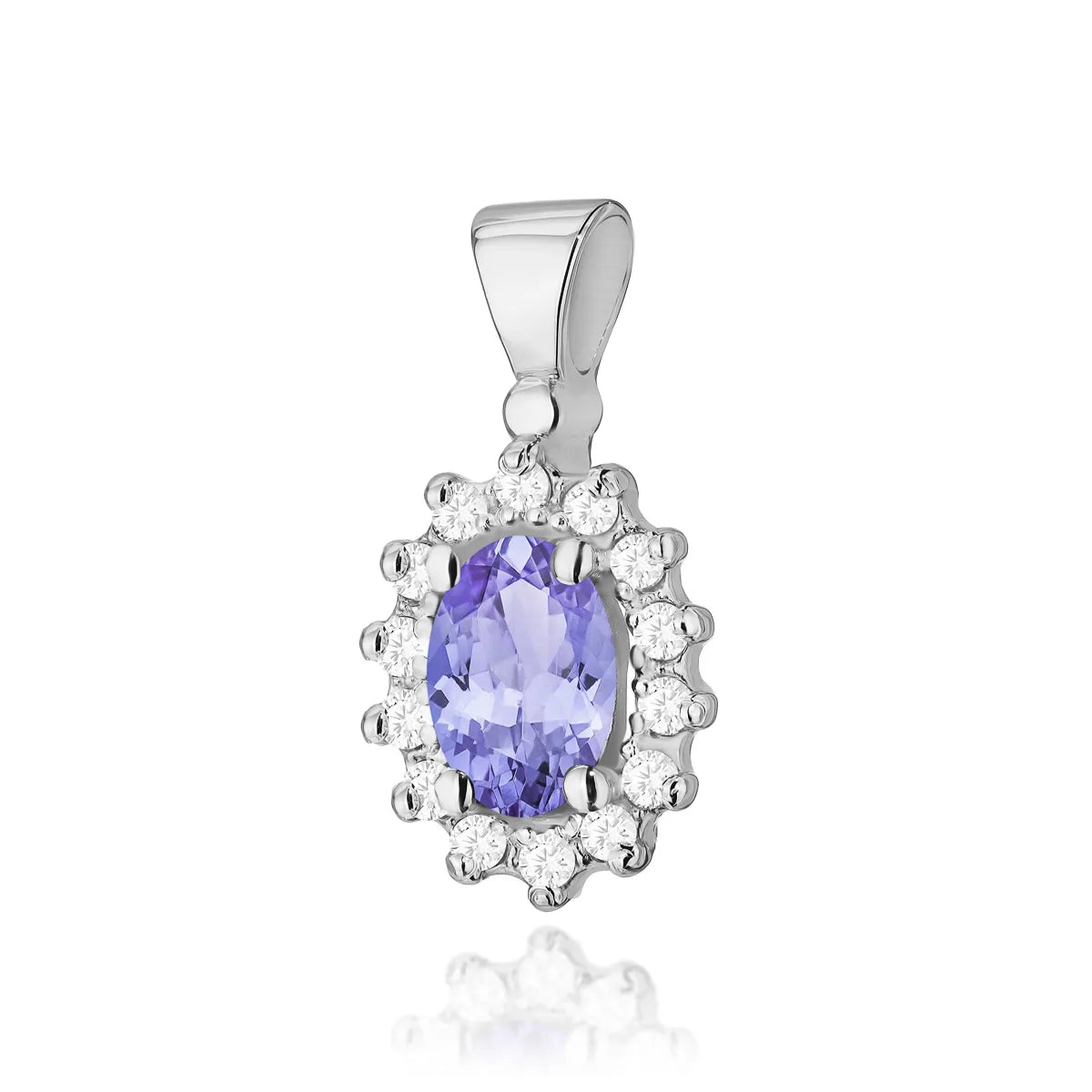 zlatý prívesok so 0,40 ct tanzanitom a 0,12 ct diamantmi z0182-tap-01