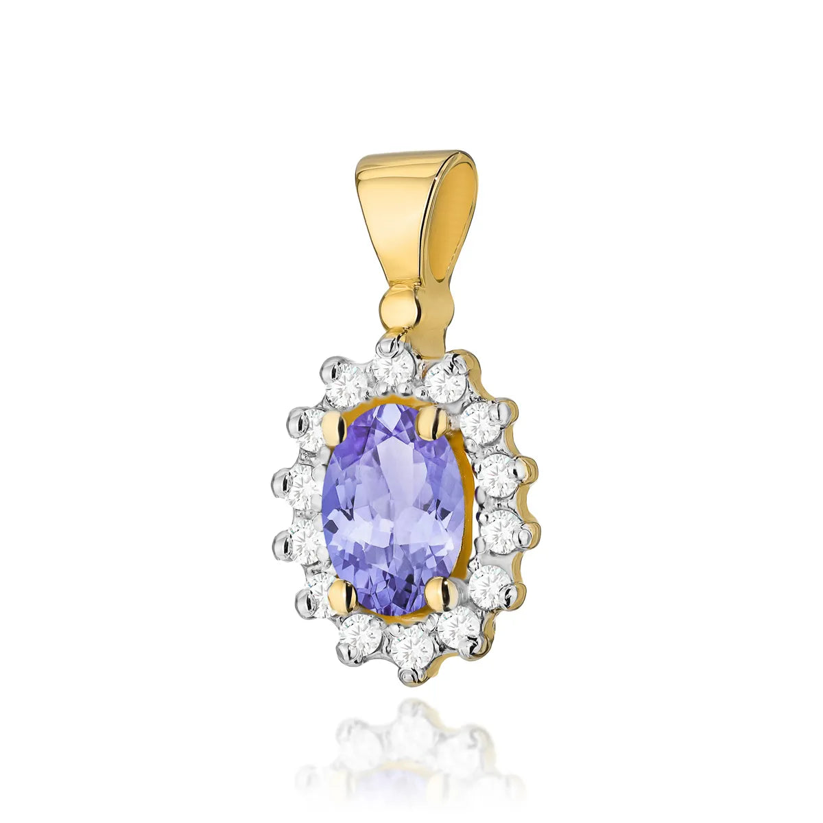 zlatý prívesok so 0,40 ct tanzanitom a 0,12 ct diamantmi z0182-tap-01