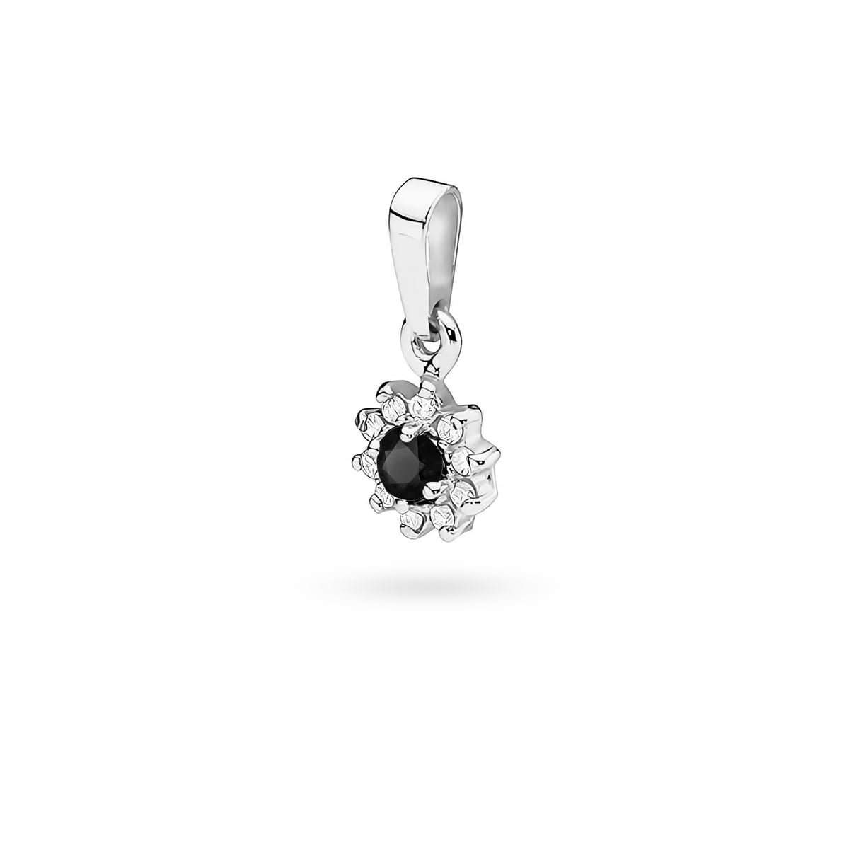 zlatý prívesok s 0,12 ct čiernym diamantom a 0,086 ct diamantmi z0185-dib-01