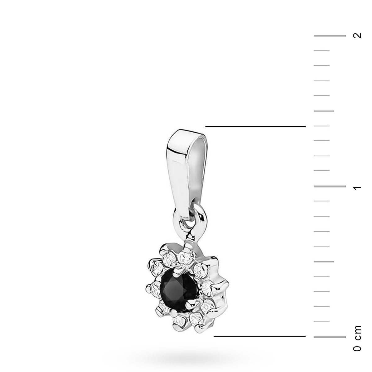 zlatý prívesok s 0,12 ct čiernym diamantom a 0,086 ct diamantmi z0185-dib-01