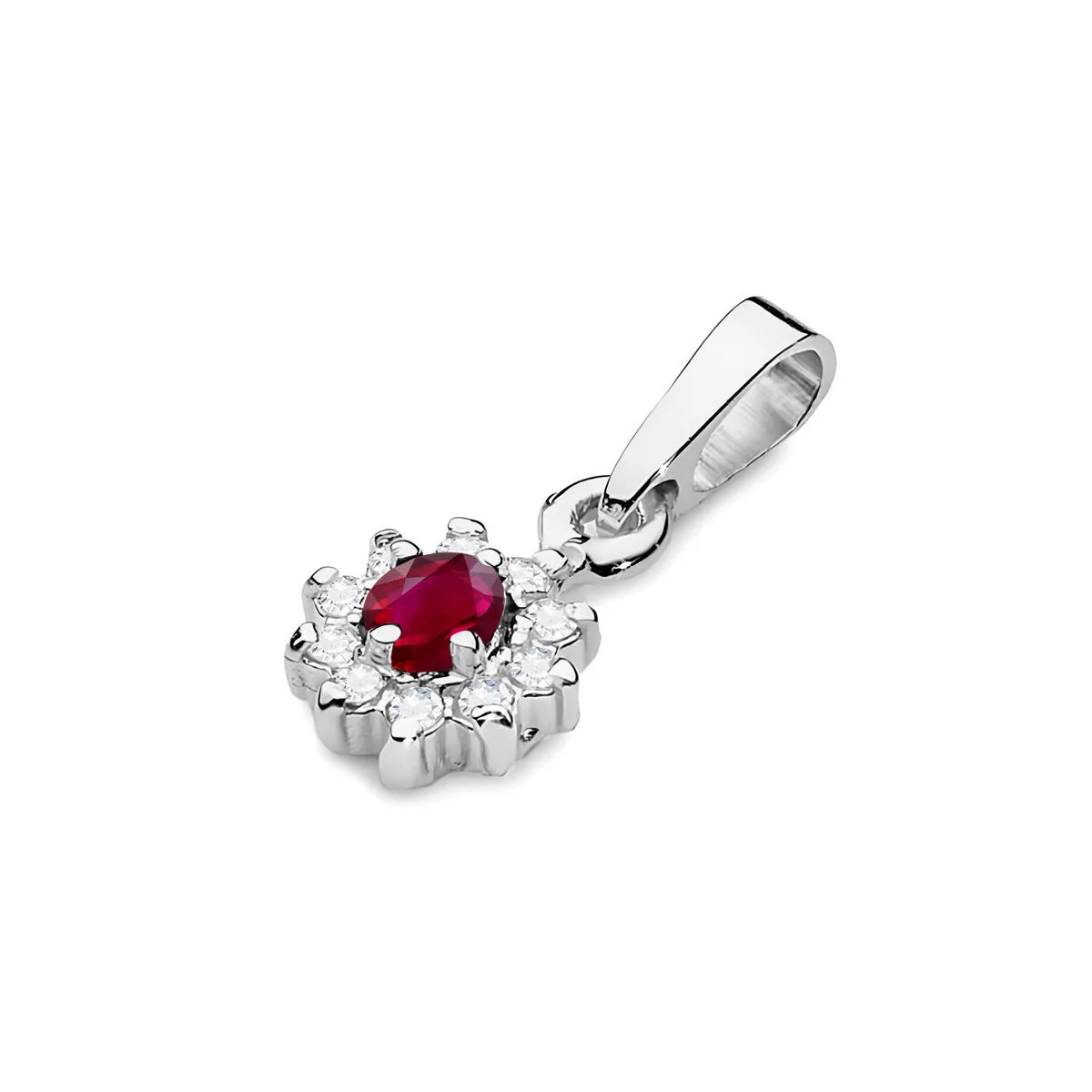 zlatý prívesok s 0,15 ct rubínom a 0,086 ct diamantmi z0185-rur-01