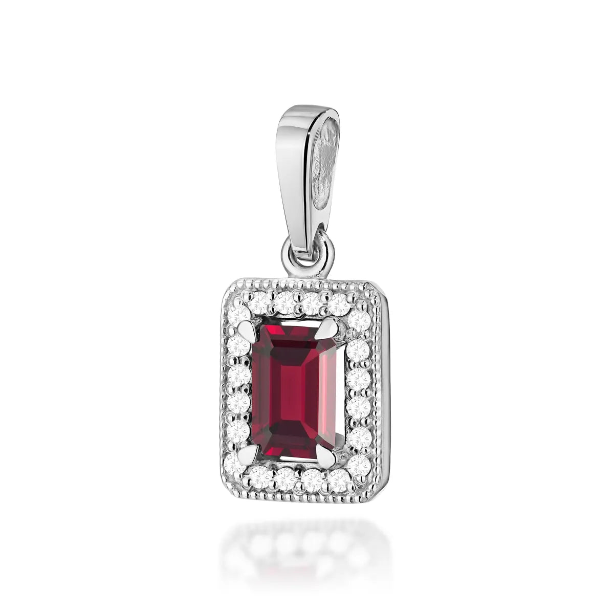 zlatý prívesok s 0,70 ct granátom a 0,10 ct diamantmi z0422-gar-01