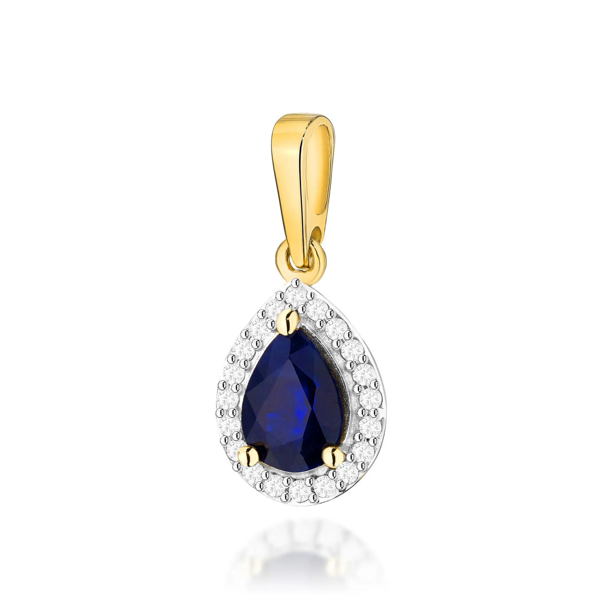 zlatý prívesok so zafírom 0,60 ct a diamantmi 0,10 ct z0455-sab-01