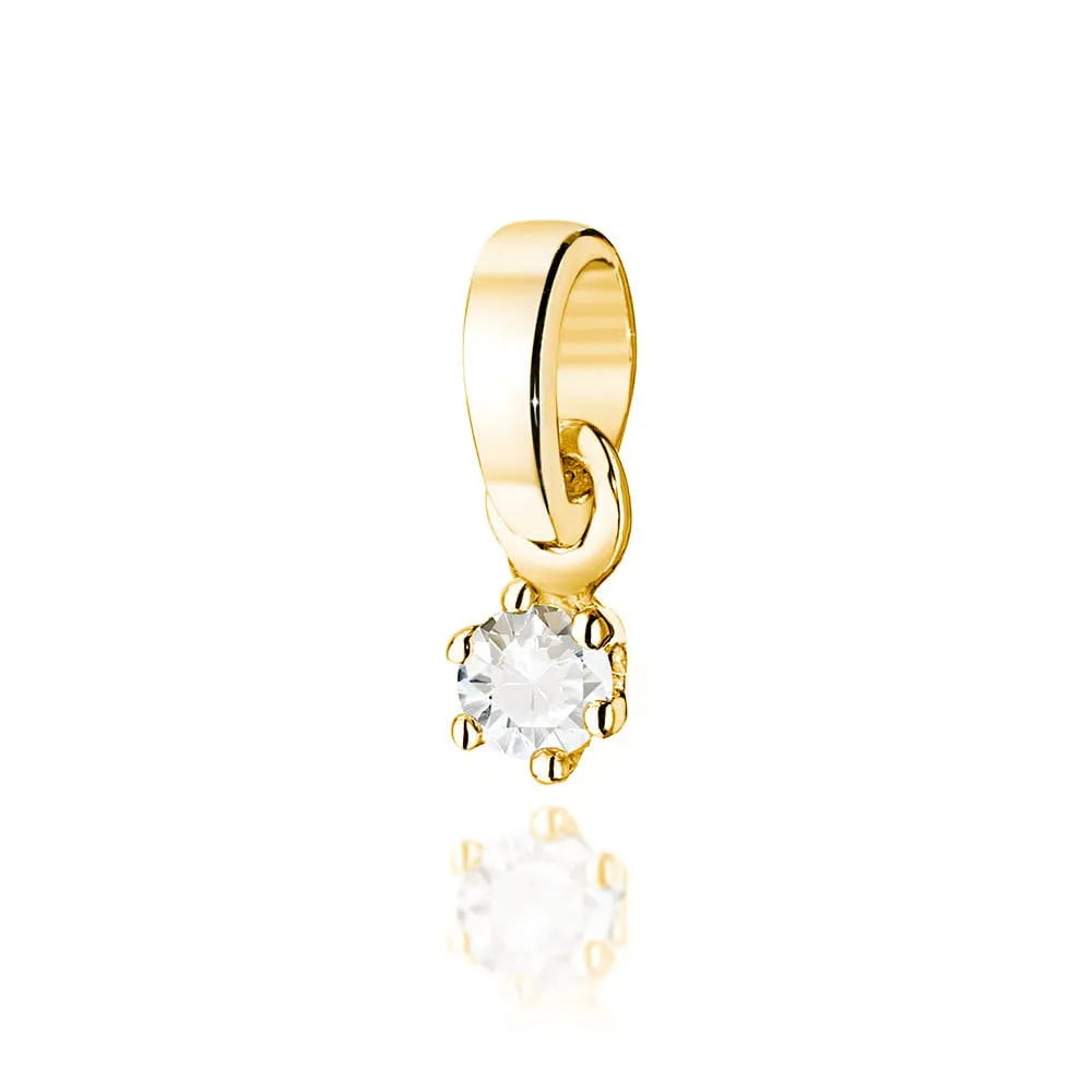 zlatý prívesok s diamantom 0,04 ct z0501-diw-02