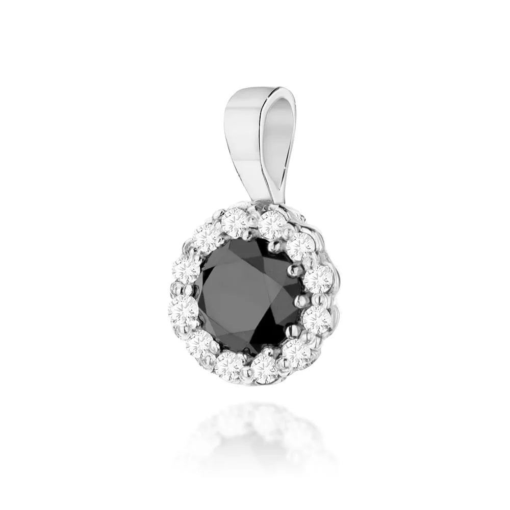 zlatý prívesok s 0,50 ct čiernym diamantom a 0,103 ct diamantmi z0510-dib-01