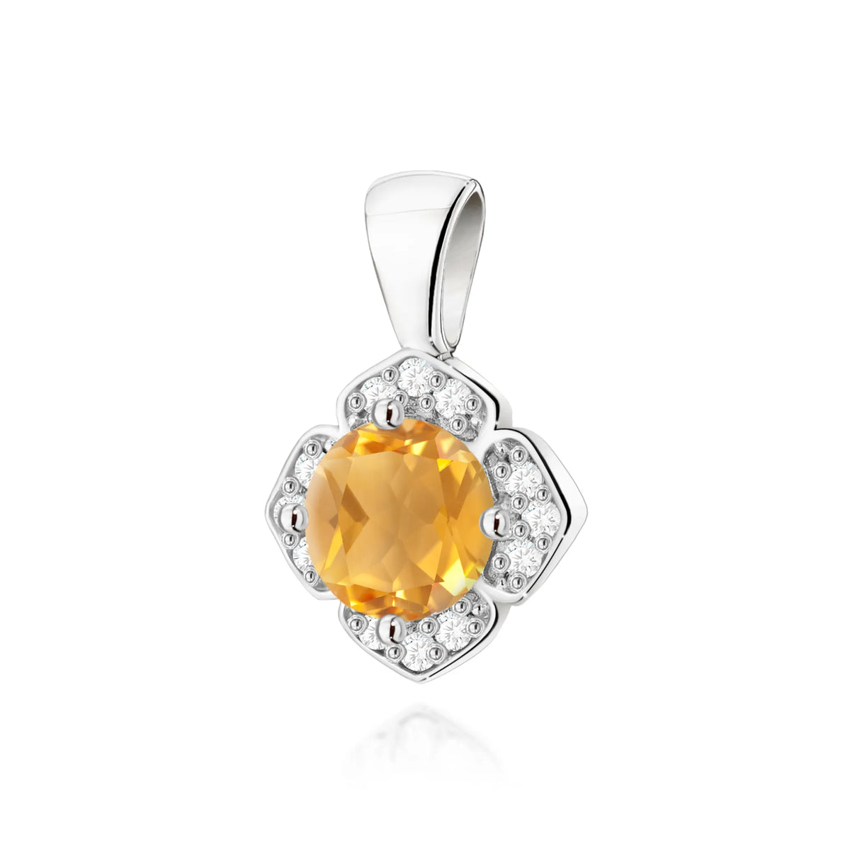 zlatý prívesok so 0,50 ct citrínom a 0,06 ct diamantmi z0571-ciy-01
