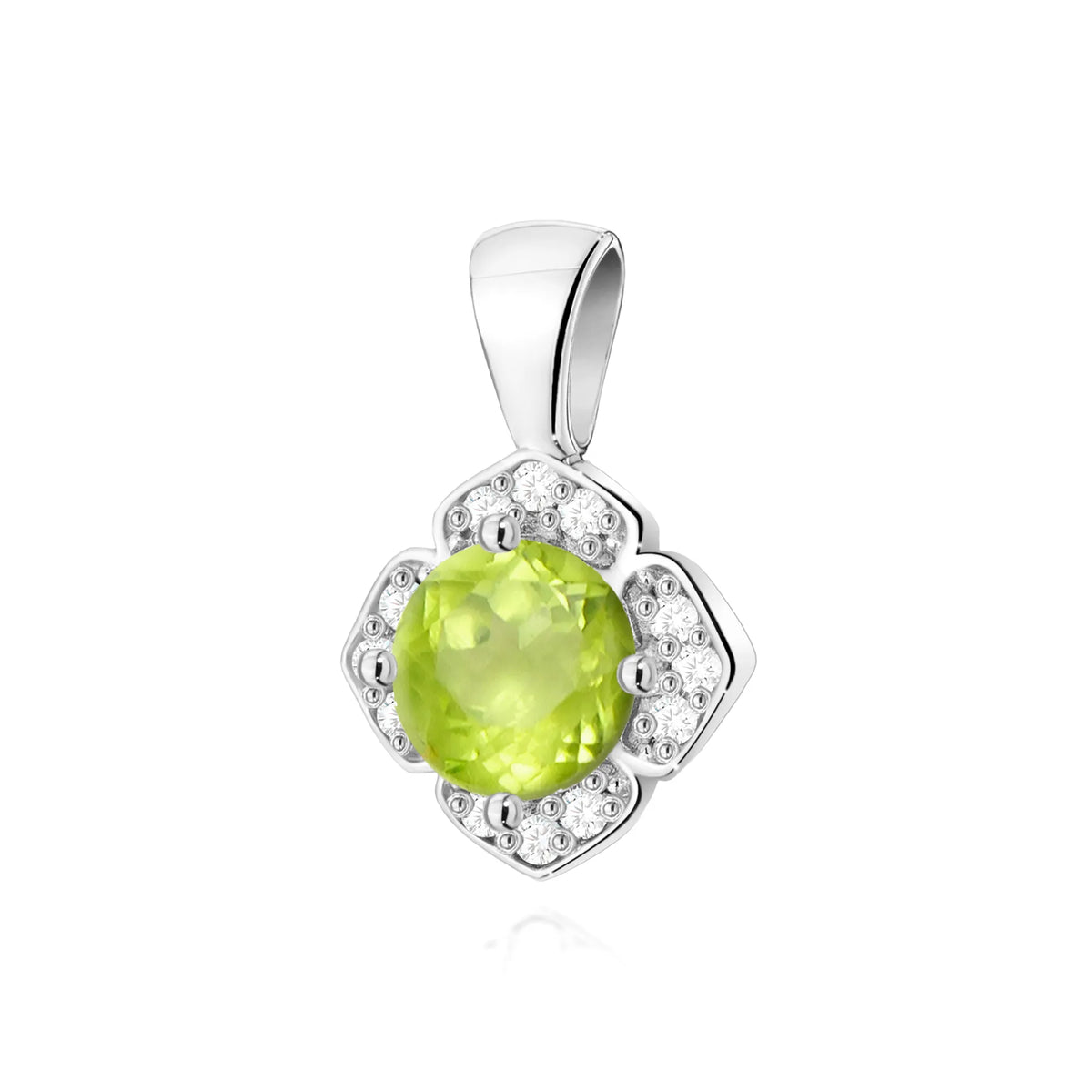 zlatý prívesok s 0,60 ct olivínom a 0,06 ct diamantmi z0571-peg-01