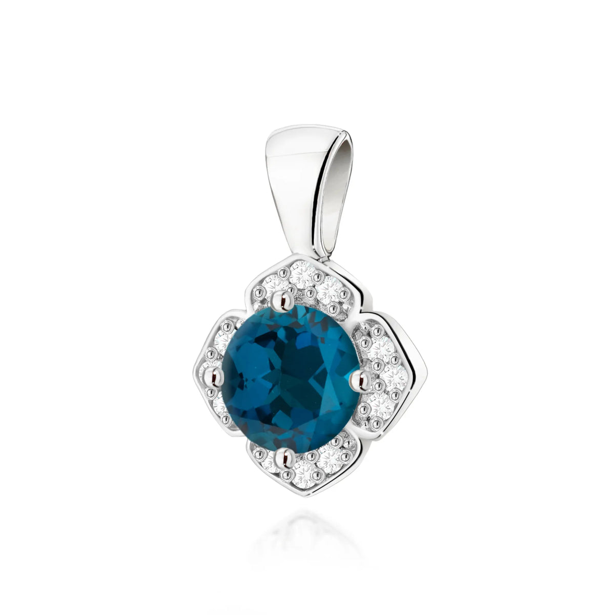 zlatý prívesok s 0,50 ct topásom londýnska modrá a 0,06 ct diamantmi z0571-tol-01