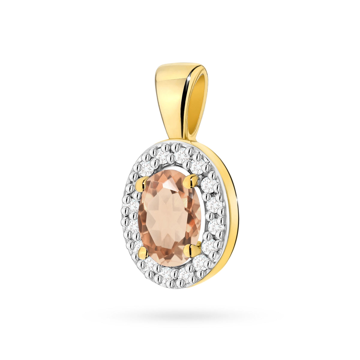 zlatý prívesok s 0,40 ct morganitom a 0,08 ct diamantmi z0574-mop-01