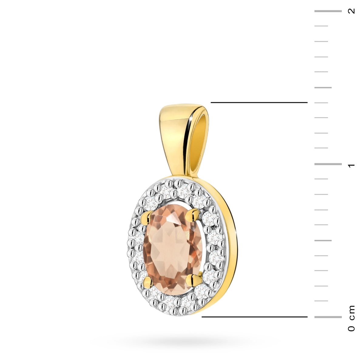 zlatý prívesok s 0,40 ct morganitom a 0,08 ct diamantmi z0574-mop-01