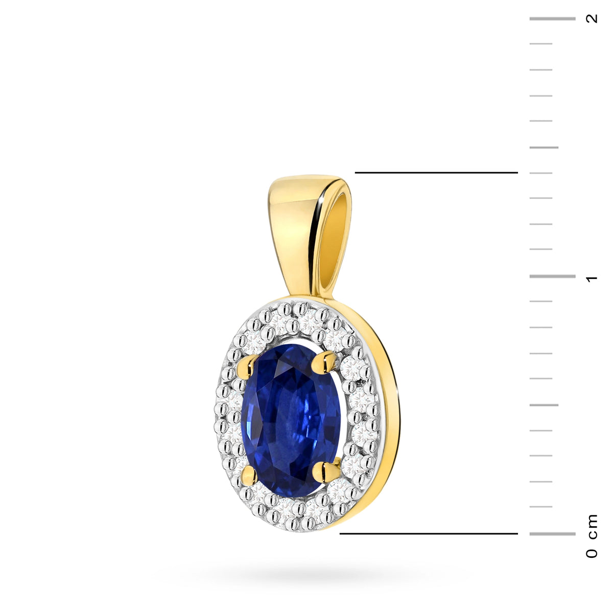 zlatý prívesok so zafírom 0,70 ct a diamantmi 0,08 ct z0574-sab-01