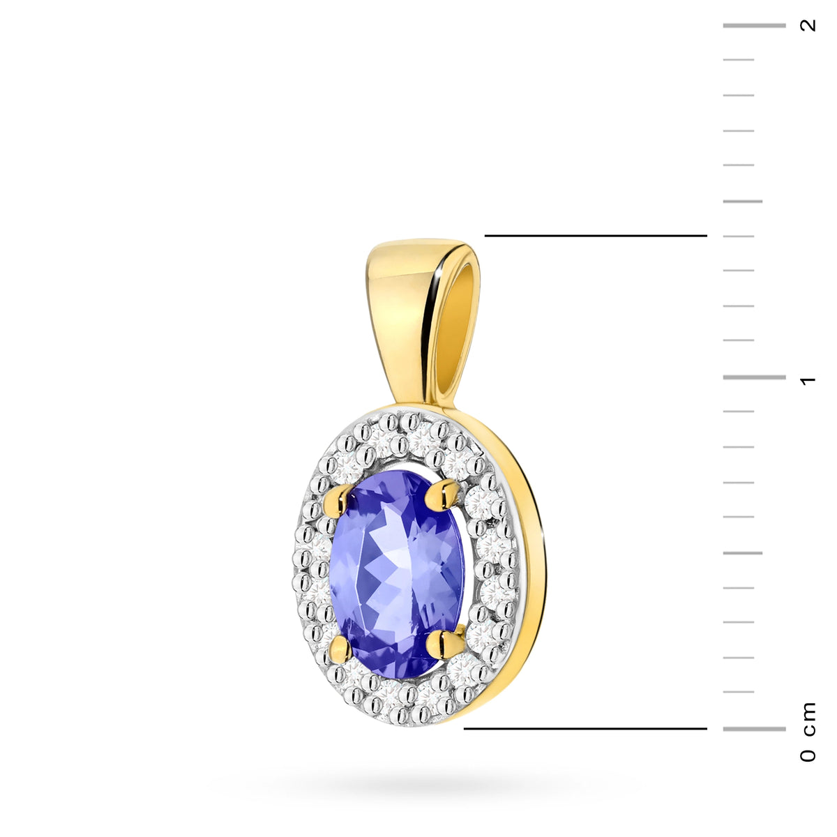 zlatý prívesok so 0,40 ct tanzanitom a 0,08 ct diamantmi z0574-tap-01