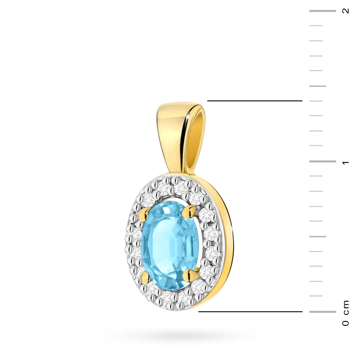 zlatý prívesok s 0,50 ct topásom a 0,08 ct diamantmi z0574-tob-01