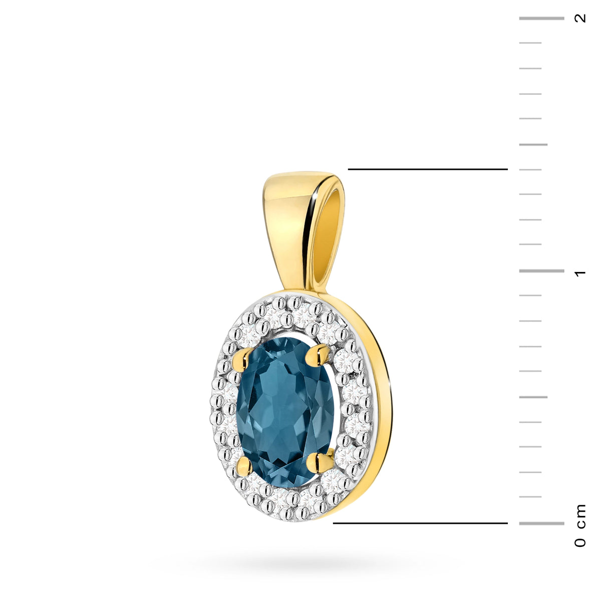 zlatý prívesok s 0,50 ct topásom london blue a 0,08 ct diamantmi z0574-tol-01