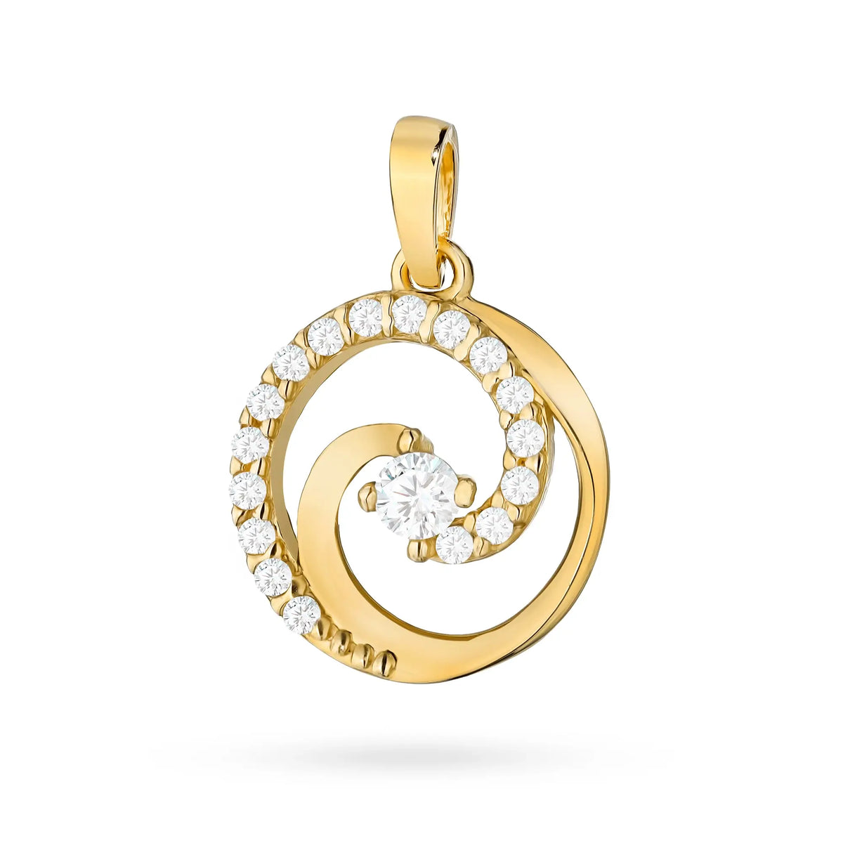 zlatý prívesok so zirkónmi yin-yang znak rovnováhy z235 585 b