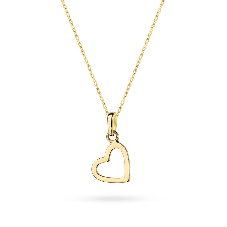 Zlatý náhrdelník so srdcovým príveskom