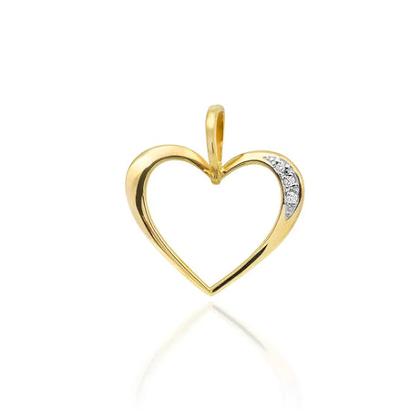 Zlatý prívesok v tvare srdca s diamantmi 0,026 ct. Urobte radosť niekomu, koho milujete.