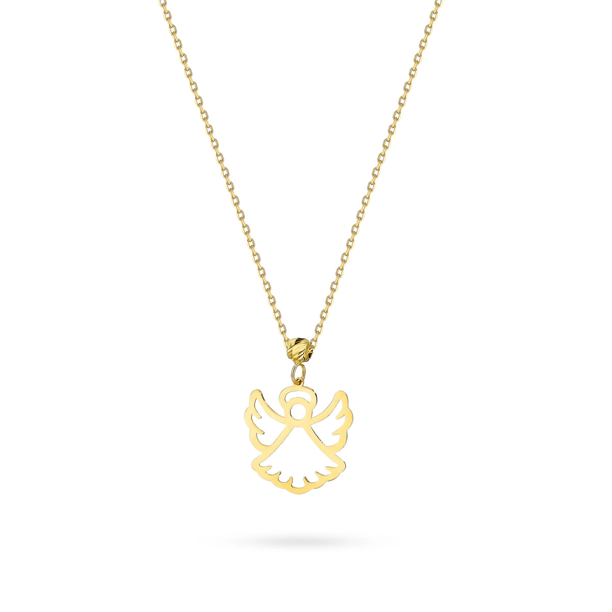 Golden necklace is an excellent gift for a loved one. Set in 14K(585) gold necklace is packaged in an elegant box, gift bag and jewelery cleaning cloth.