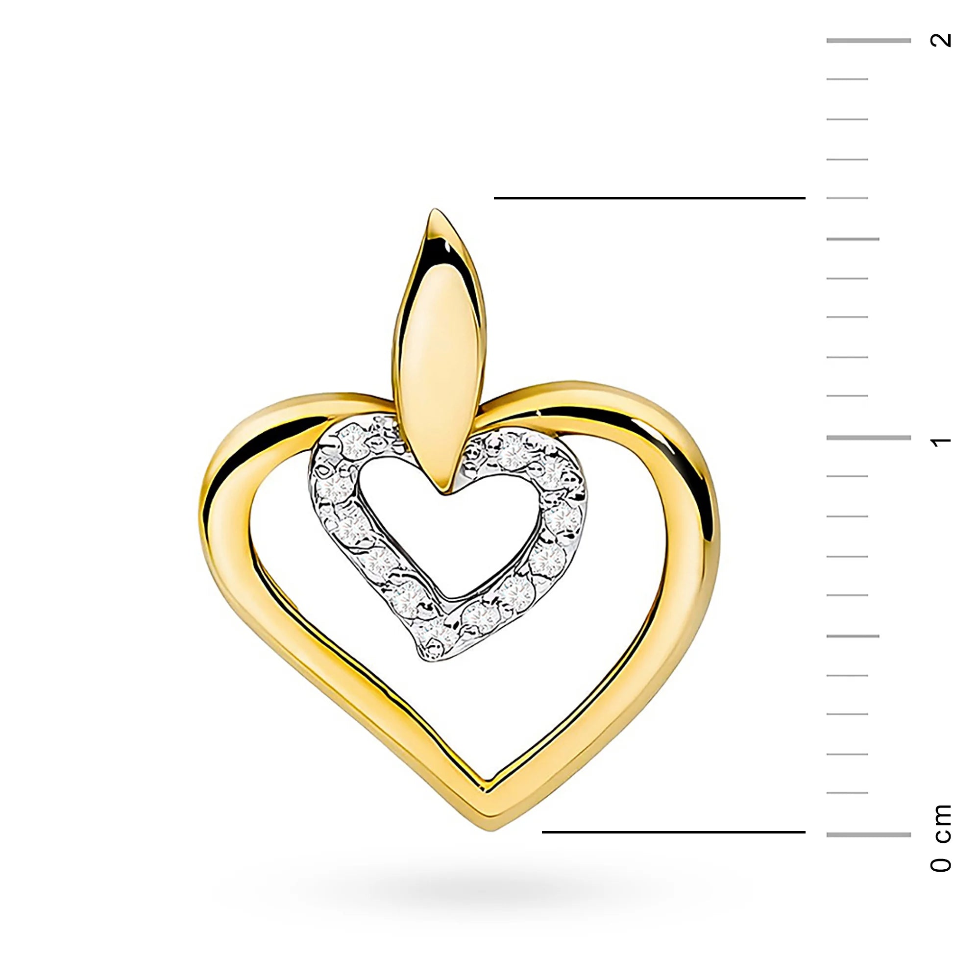 Prívesok vyrobený zo 14K (585) zlata. Náš obchod ponúka retiazky, prívesky, prstene. Osadený 12 diamantmi o hmotnosti 0,06 ct. Jedinečný a nadčasový darček pre ňu.