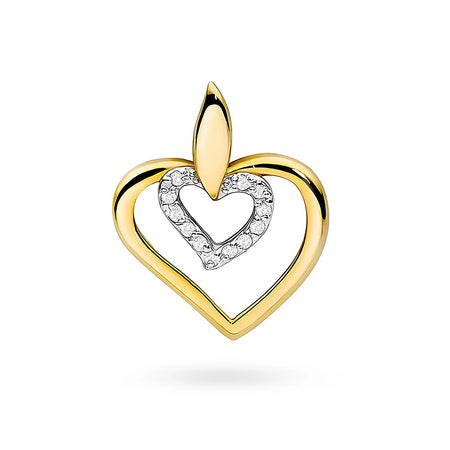 Prívesok vyrobený zo 14K (585) zlata. Náš obchod ponúka retiazky, prívesky, prstene. Osadený 12 diamantmi o hmotnosti 0,06 ct. Jedinečný a nadčasový darček pre ňu.