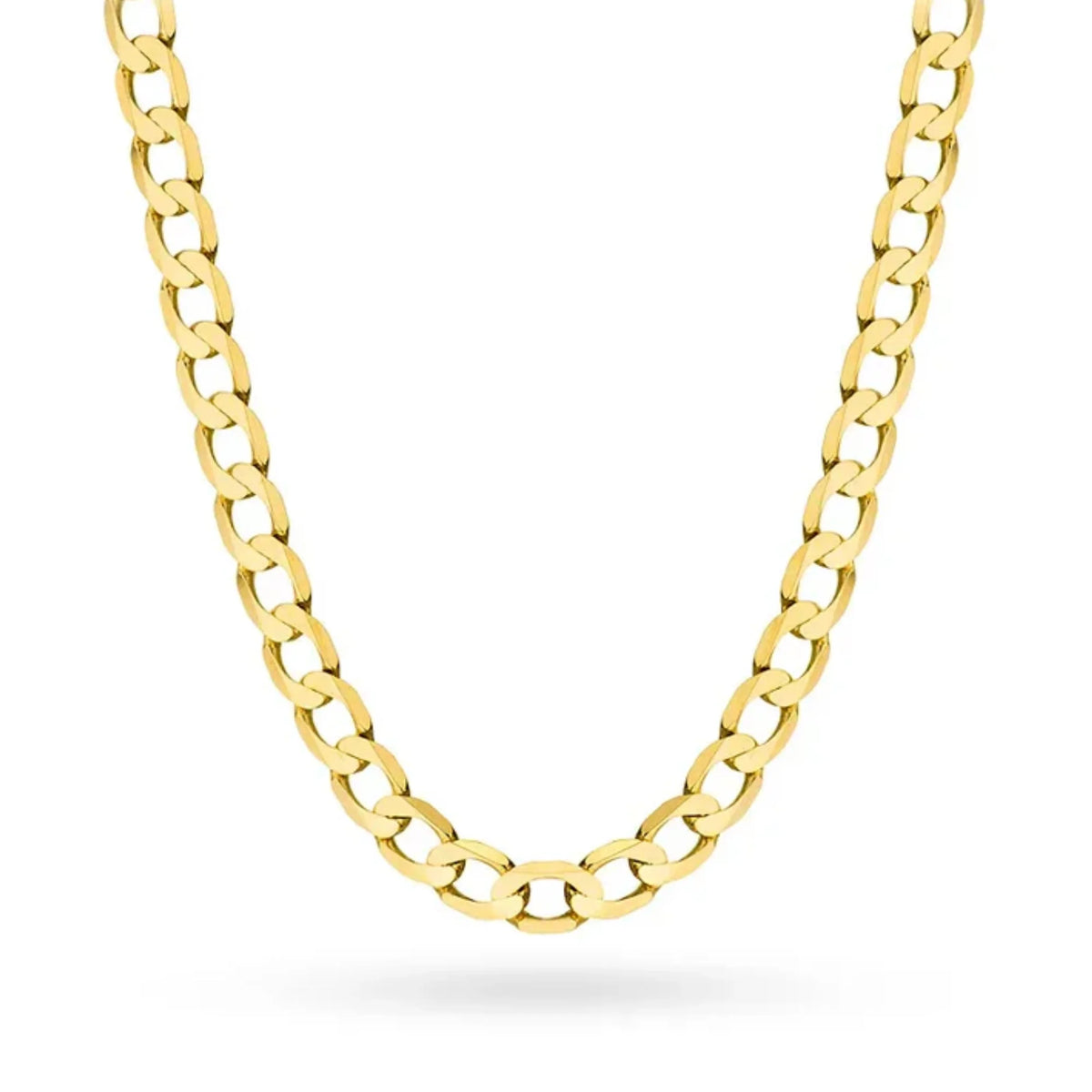 This 14-carat gold chain with a curb weave is an exclusive accessory. Perfect for a gift.