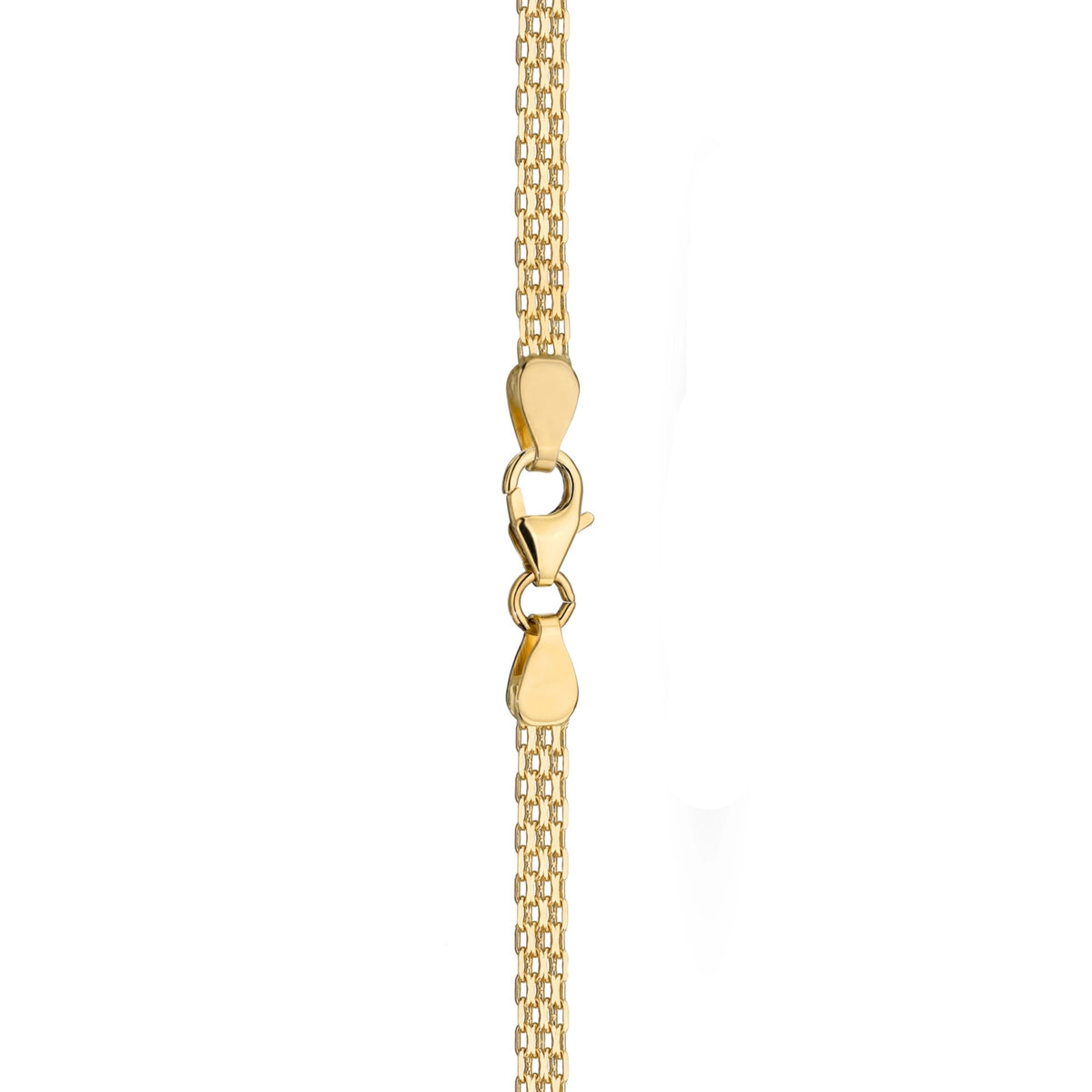 This 14-carat gold chain with a anchor weave is an exclusive accessory. Perfect for a gift.