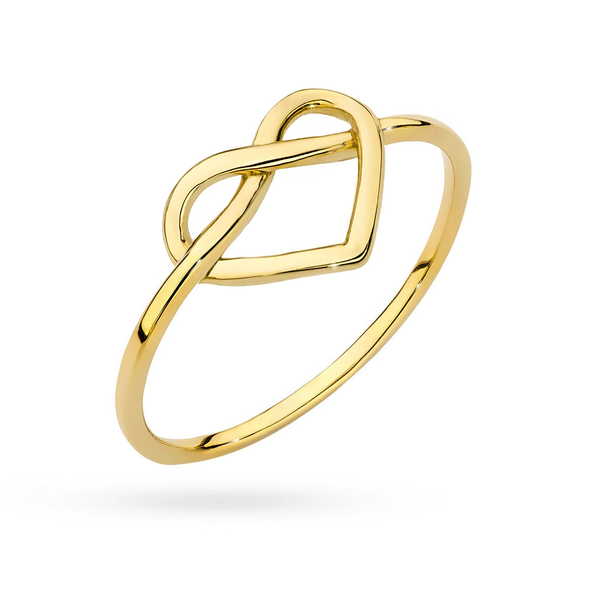 Prsteň zo žltého zlata 14k(585) v tvare srdca. Je zabalený v elegantnej krabičke, ktorá je ideálna na darovanie.