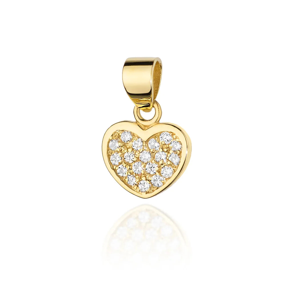 Prívesok zo 14-karátového zlata s diamantmi o hmotnosti 0,155 ct. Výborný darček. Pravosť diamantu potvrdzuje certifikát.