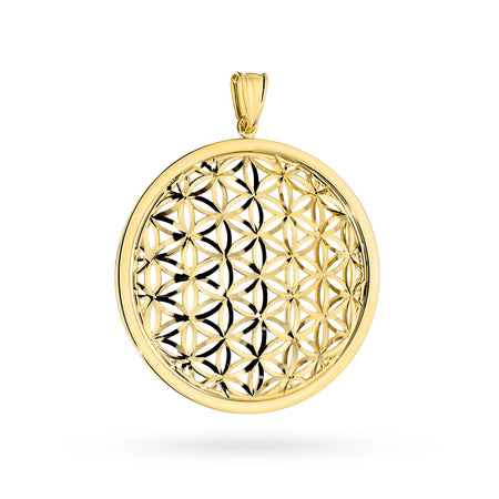 14k Gold Openwork Pendant | Vintage Intricate Design | Elegant Timeless Fine Jewelry Classic Gift